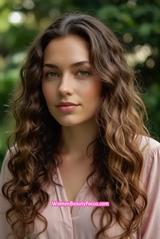 6. Curly Long Hair with Soft Waves