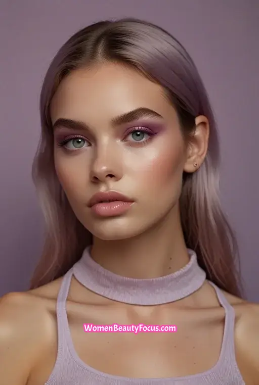 6. Soft Lavender Eyeshadow for a Touch of Color