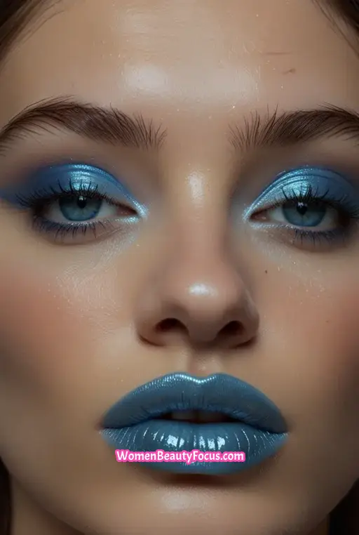 9. Icy Blue Eyeshadow for a Cool Tone