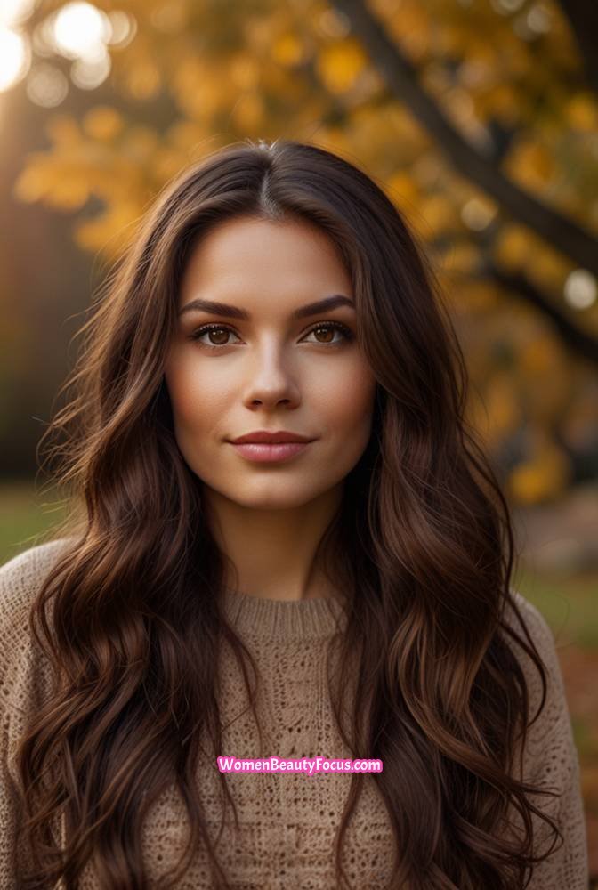 1. Rich Chocolate Brown Waves