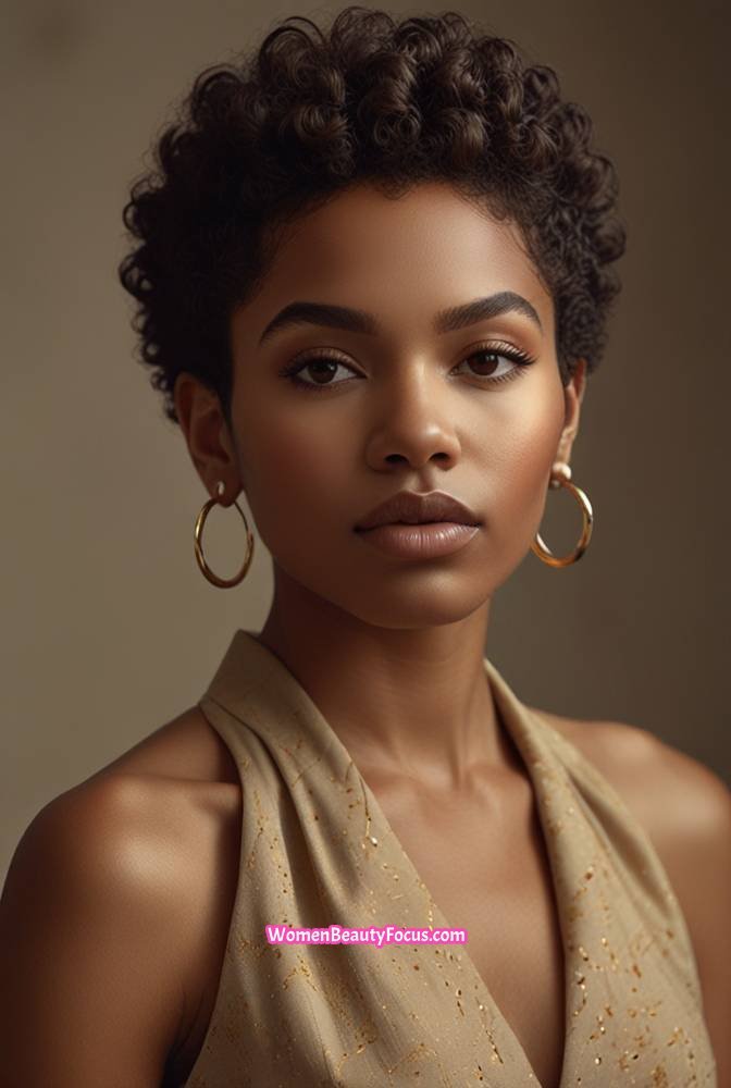 10. Short Tapered Cut with Defined Curls