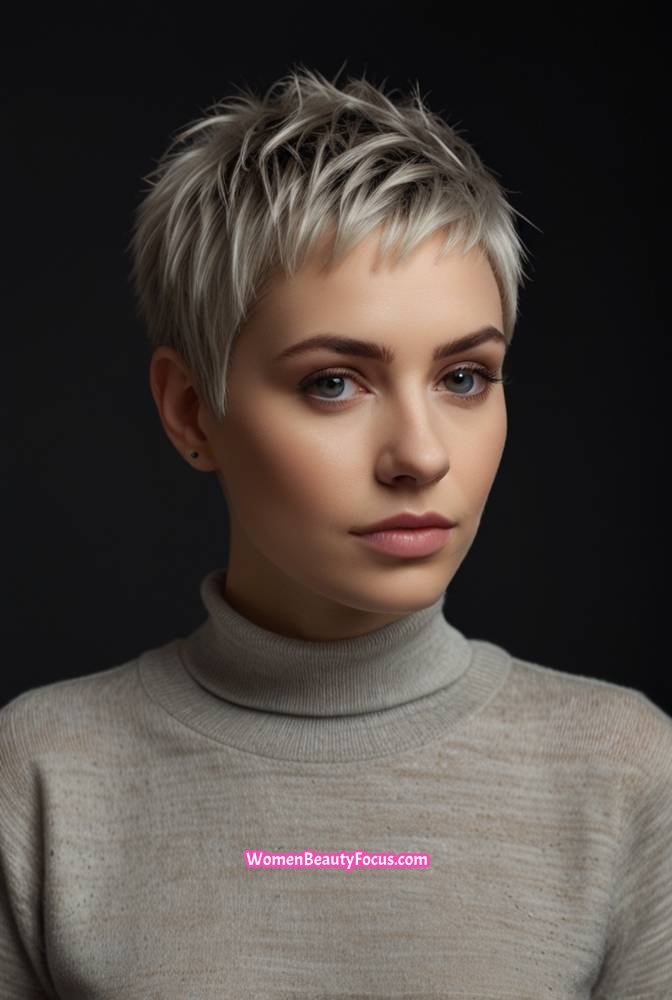 10. Textured Pixie Cut with Tapered Sides