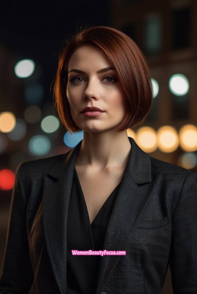 13. Asymmetrical Short Bob with Sleek Finish