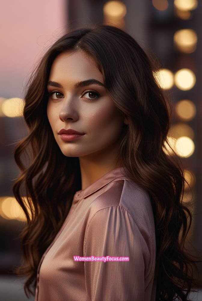 16. Deep Chocolate Brown with Subtle Rose Gold Accents