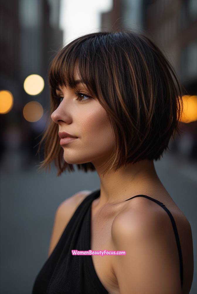 18. Short Choppy Bob with Textured Ends