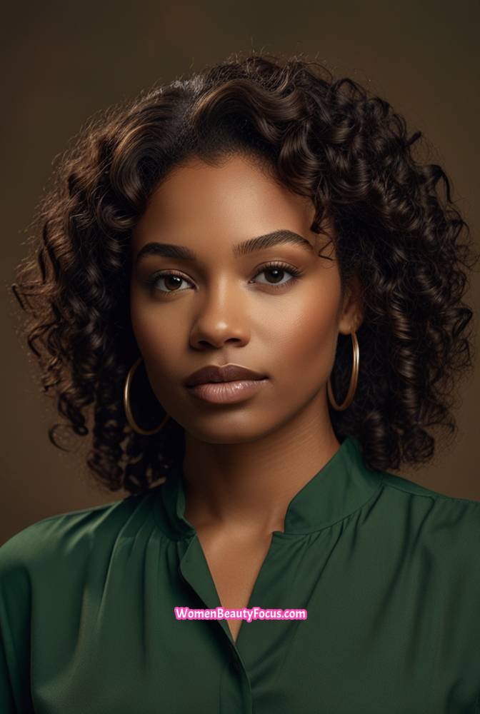 19. Shoulder-Length Kinky Curls with Middle Part