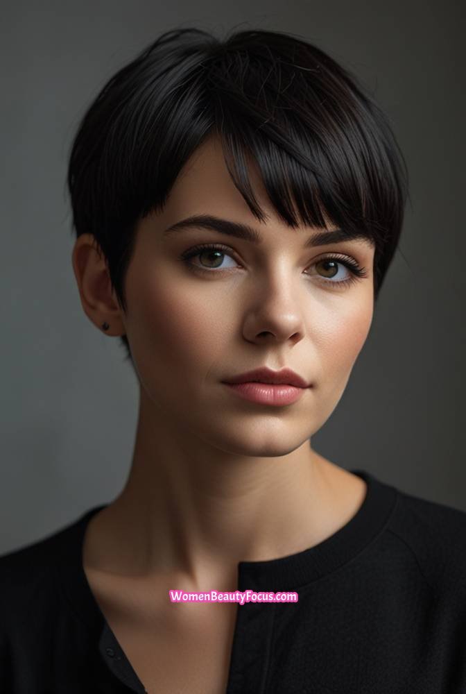 20. Super Short Crop with a Side-Swept Fringe