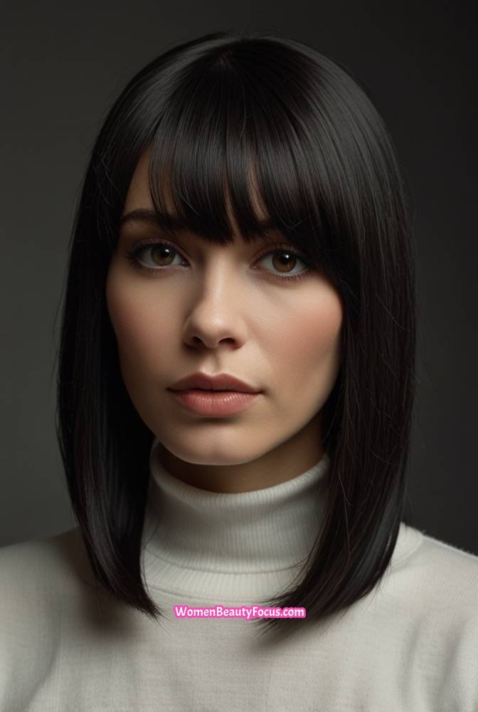 22. Classic Straight Bob with Blunt Ends