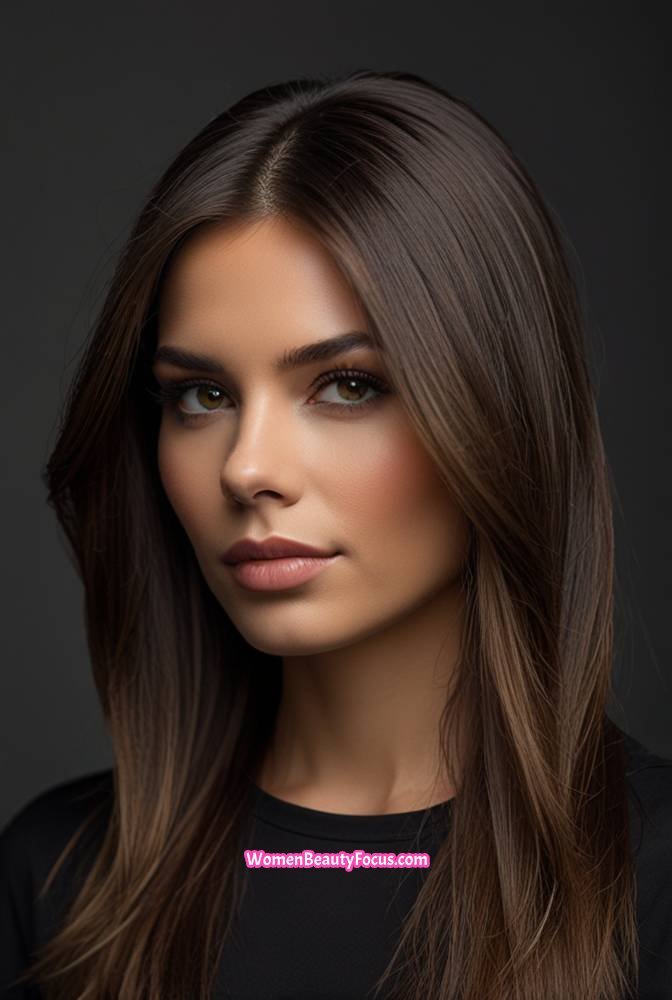 3. Espresso Brown with Soft Balayage