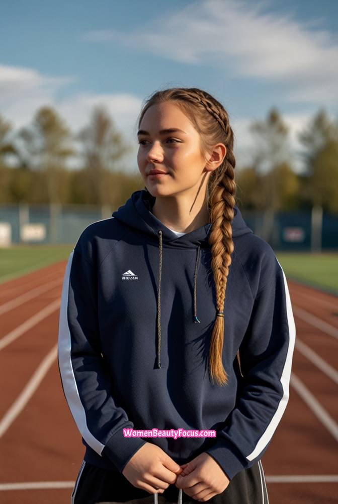 4. Braided Pigtails for a Sporty Look
