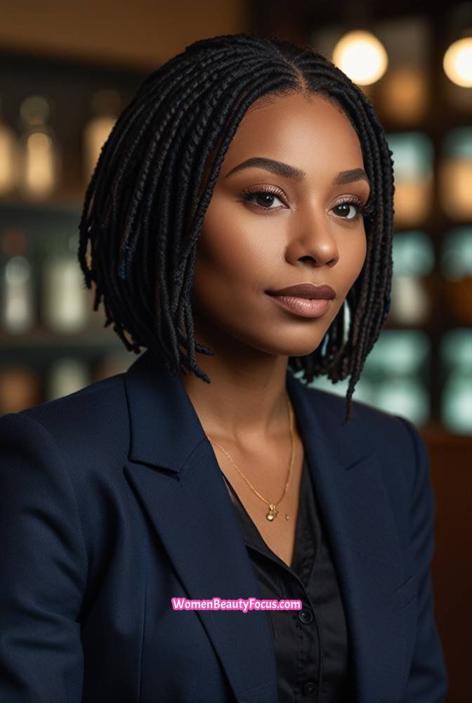 8. Bob-Length Locs with a Deep Side Part