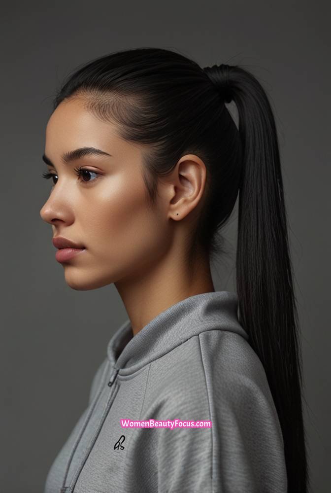 9. Sleek High Ponytail for a Chic Look