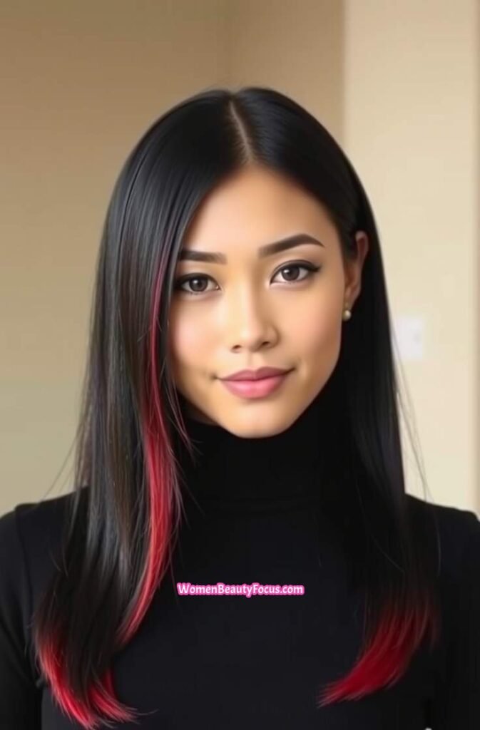 1. Bold Black and Red Ombre FrontStraight View