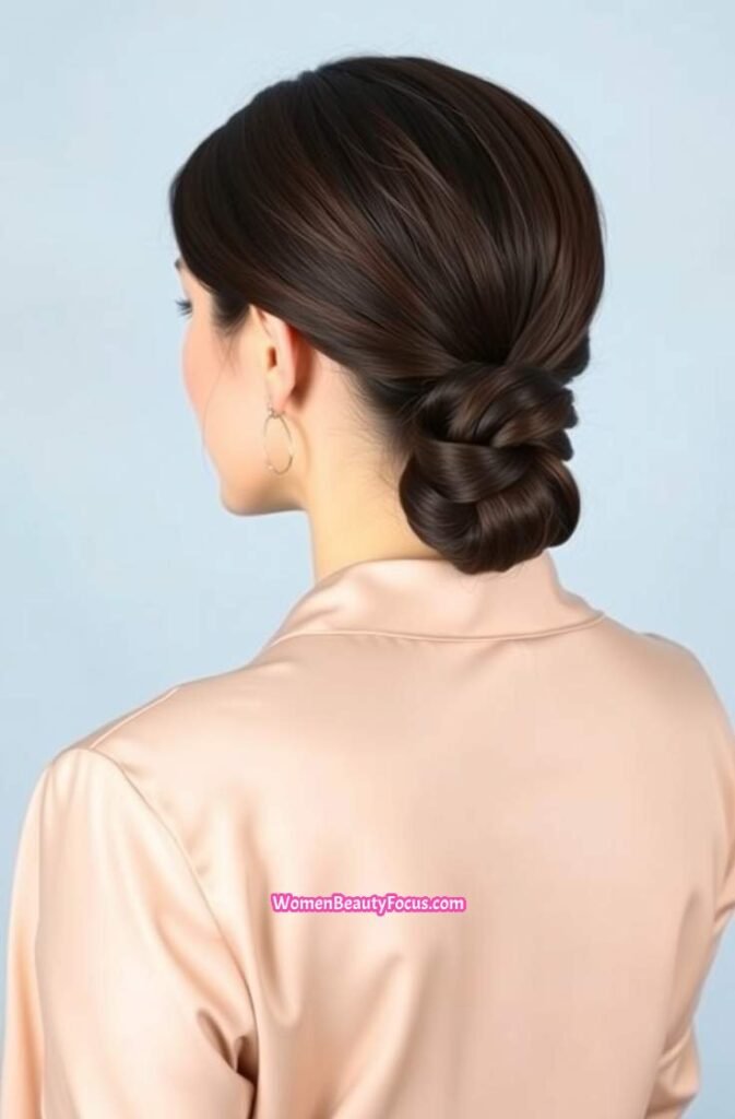1. Elegant French Twist Front View