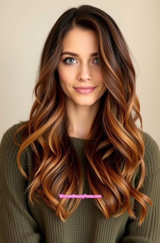 1. Soft Chestnut Waves
