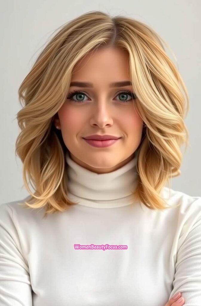 1. The Rachel Cut with Soft Layers Front View