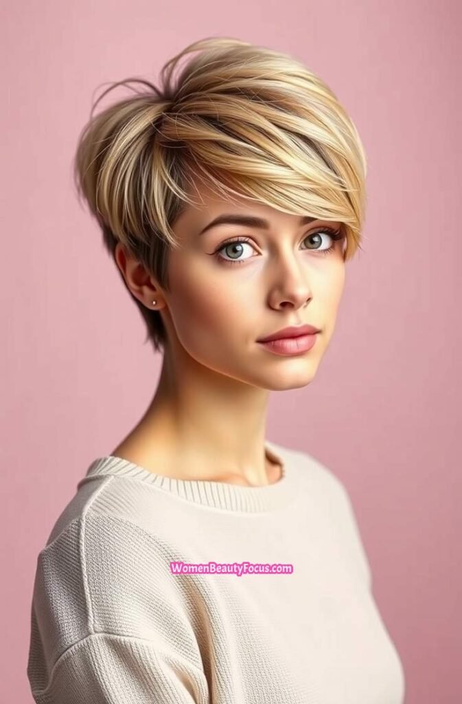 1. Voluminous Pixie Cut Front View