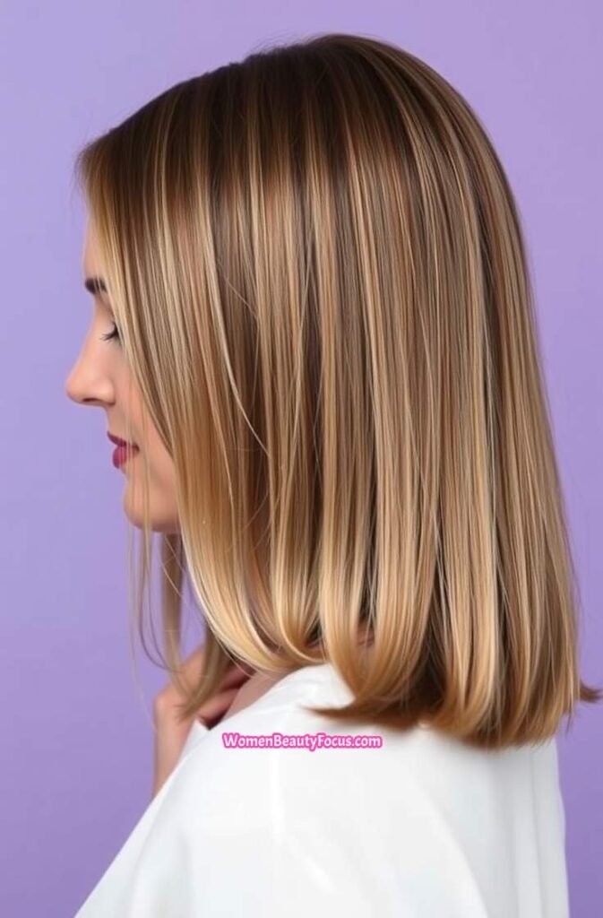 10. Classic Straight Cut with Light Layers Side View