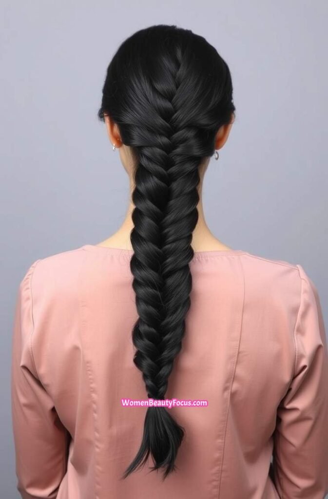 10. Fishtail Braid with Defined Texture Back View