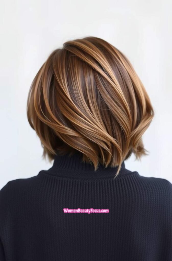 10. Layered Bixie with Understated Elegance Back View