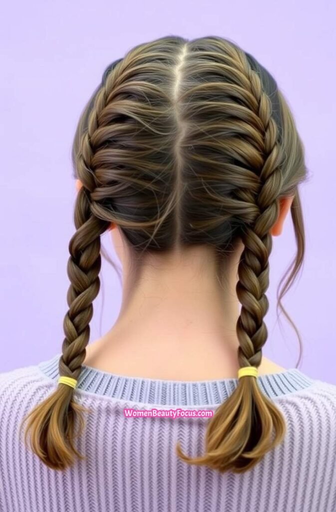 10. Loose Braids Back View