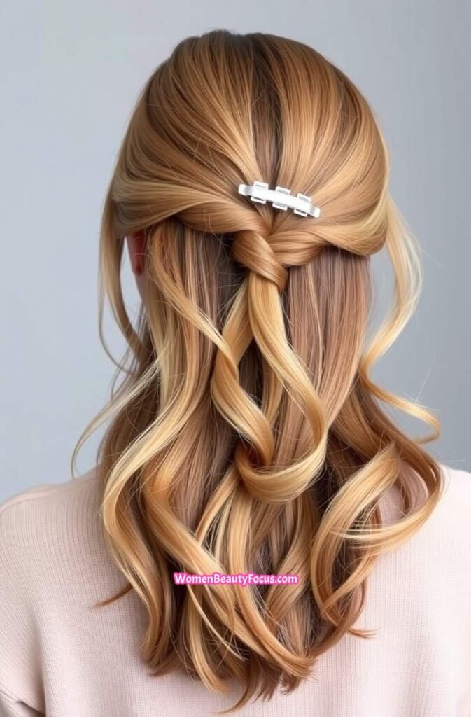 10. Loose Claw Clip Twist Back View