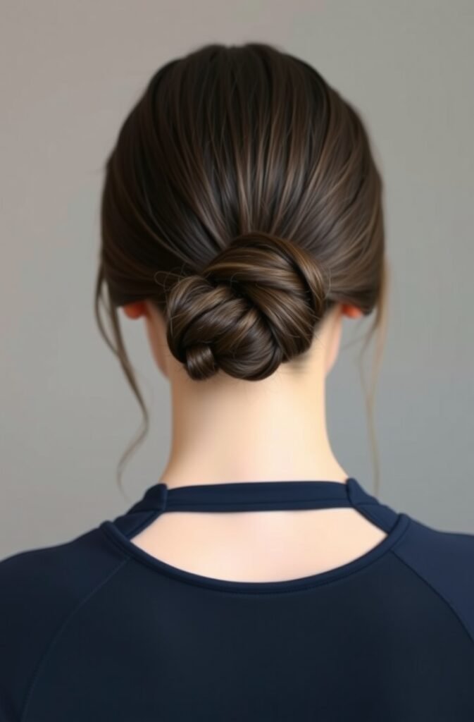 10. Low Sleek Bun Back View