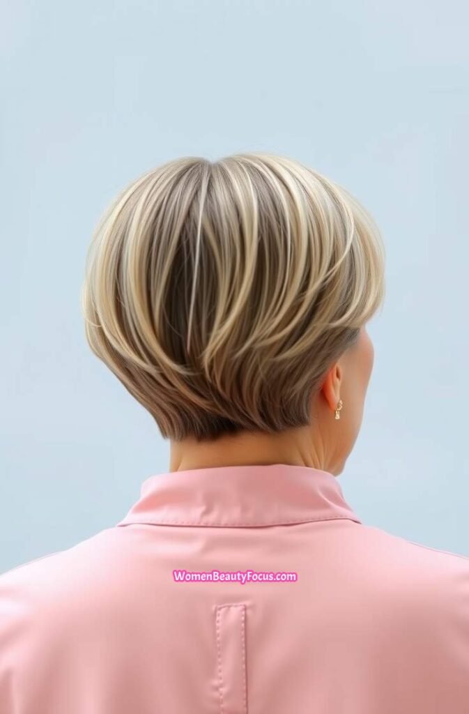10. Neatly Rounded Short Cut Back View