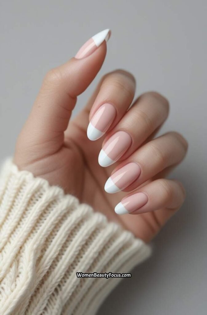 11. Classic French Manicure with Soft Touch