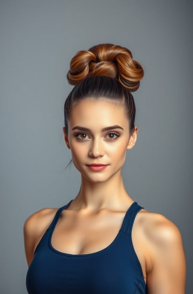 11. High Bubble Ponytail Front View