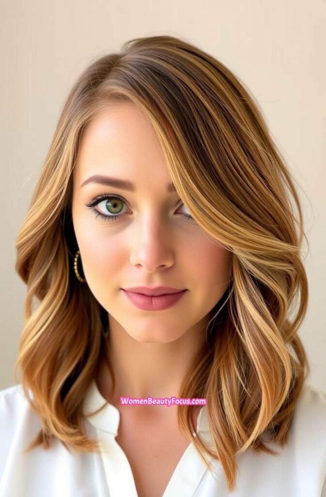 11. Playful Shoulder Length Butterfly Cut Front View