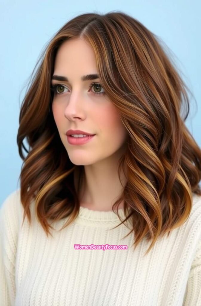 11. Shoulder Length Wet Waves with Deep Side Part FrontStraight View