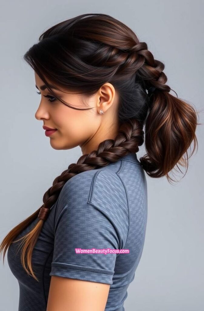 11. Side Swept Fishtail Braid Front View