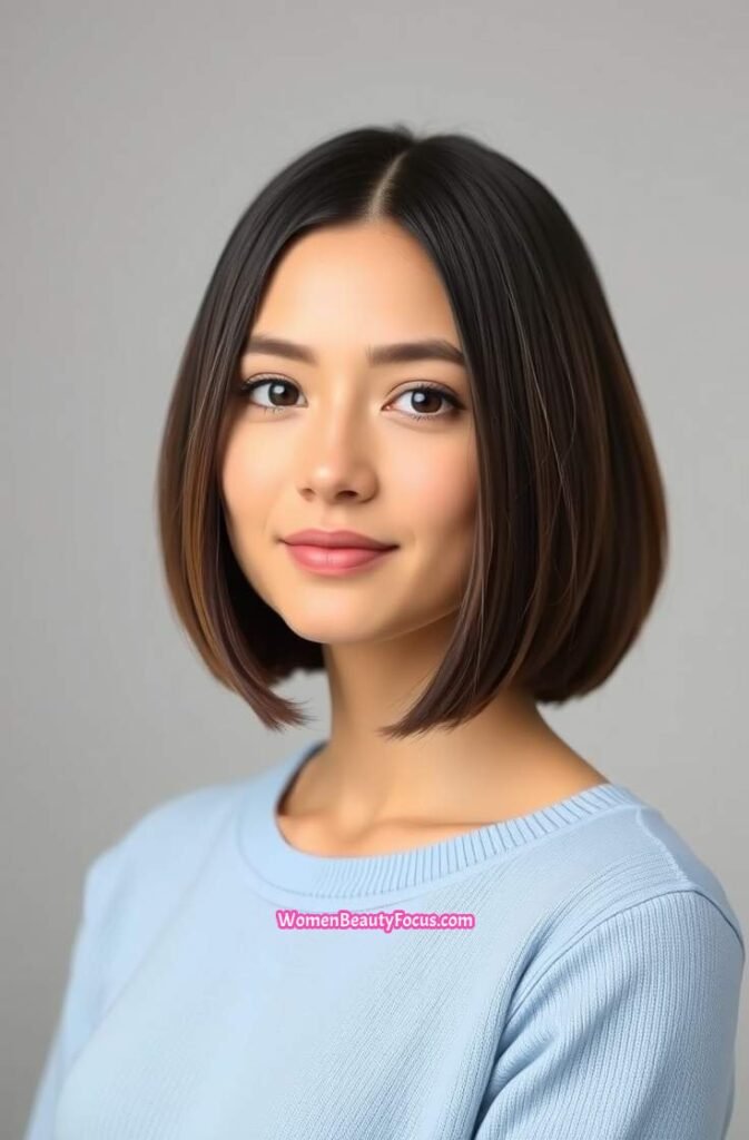 11. Smooth Straight Bob Front View