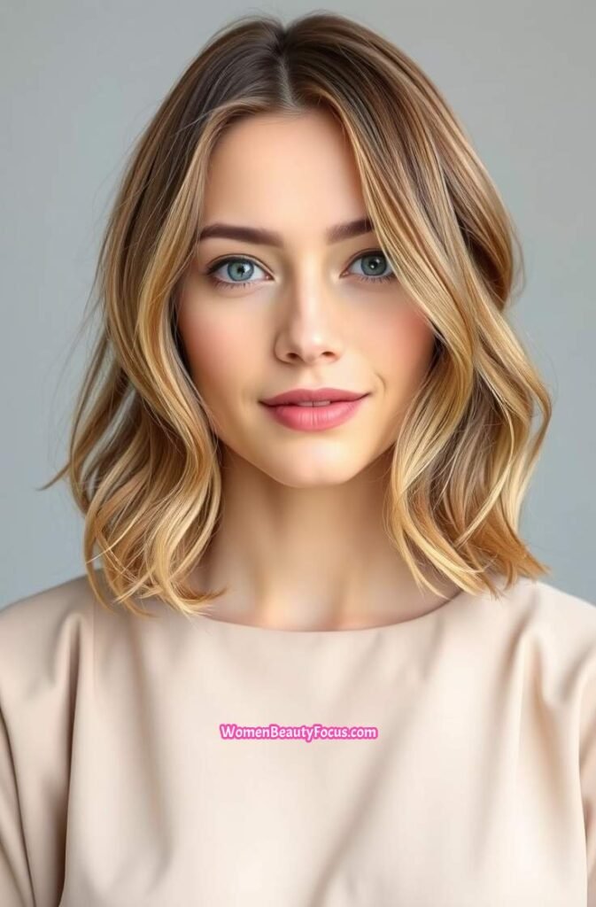 11. Soft Bob with Subtle Waves Front View