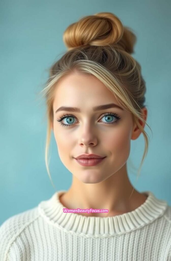 11. Volume Boosting Top Knot FrontStraight View