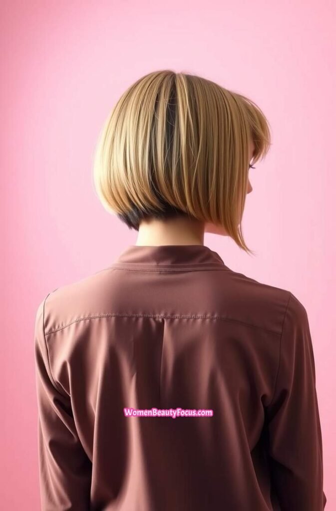 12. Asymmetrical Bob Back View