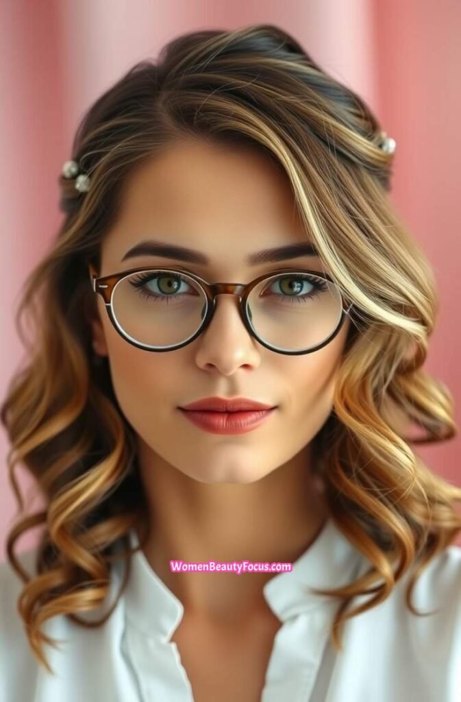12. Half Up Half Down with Loose Curls