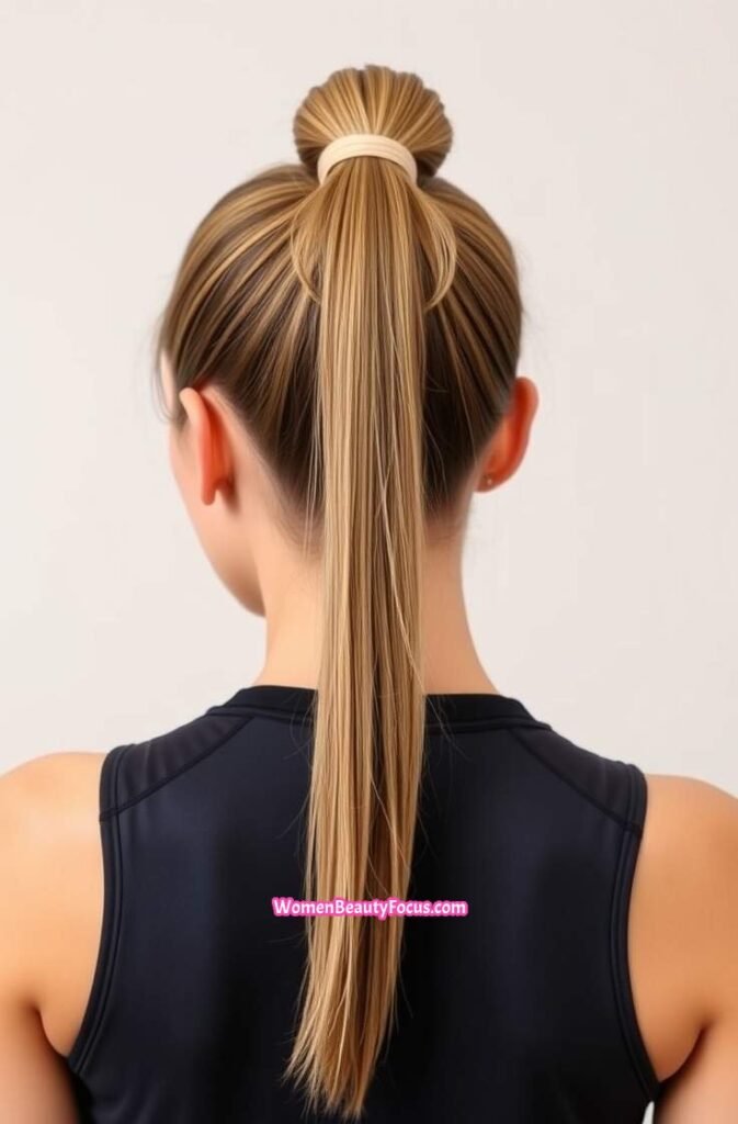 12. High Bubble Ponytail Back View