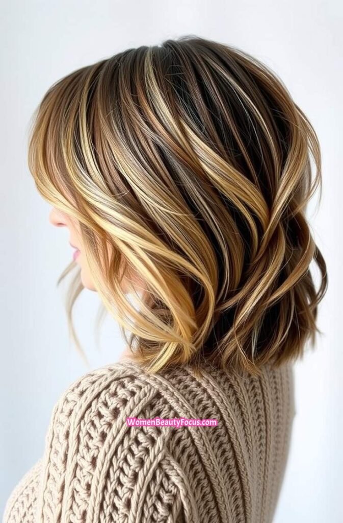 12. Layered Shag with Subtle Waves Side View