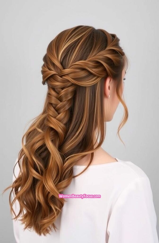 12. Loose Fishtail Braid Back View
