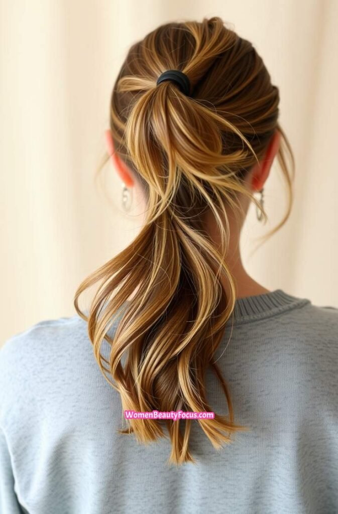 12. Messy Ponytail Back View