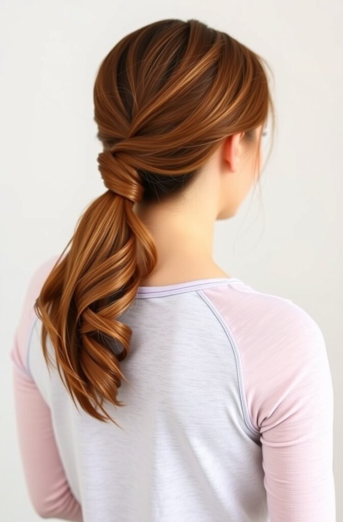 12. Twisted Low Ponytail Back View