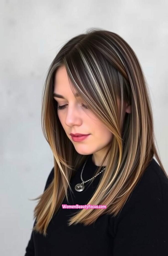 13. Ash Blonde on Dark Brown