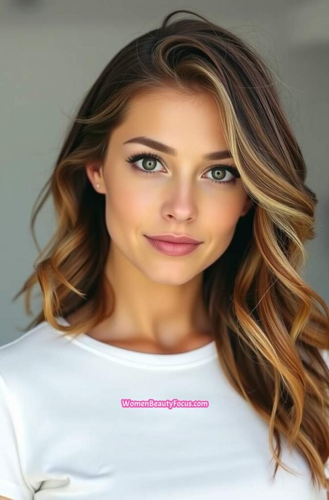 13. Beachy Waves with Side Part FrontStraight View