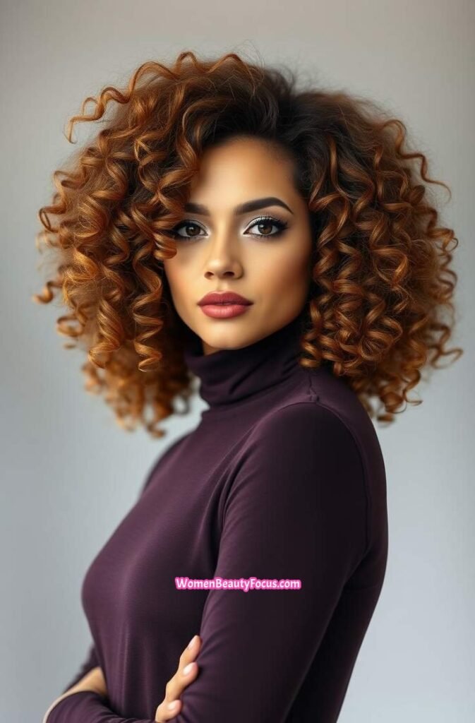 13. Cinnamon Curls Framing the Face Front View