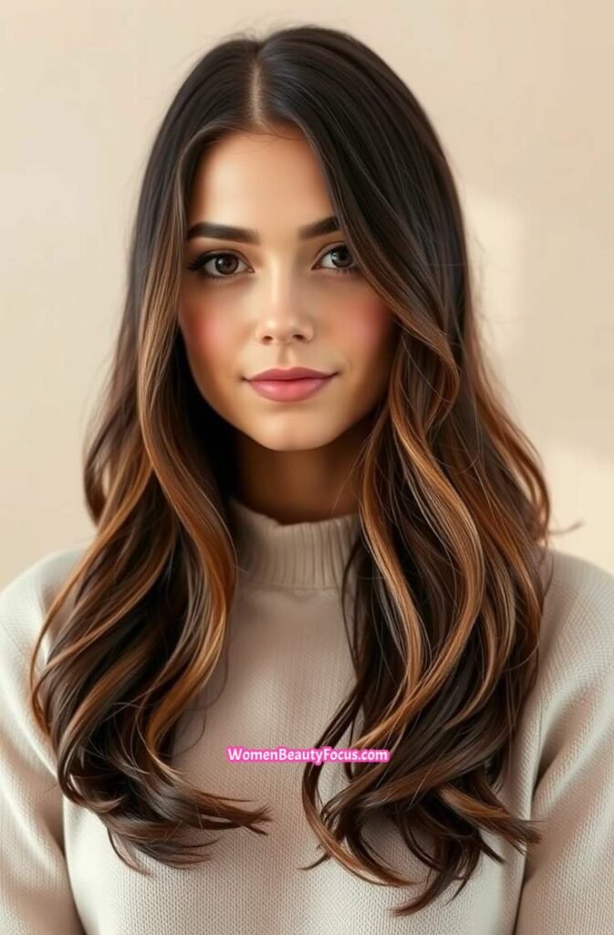 13. Classic Long Layers with Subtle Highlights FrontStraight View