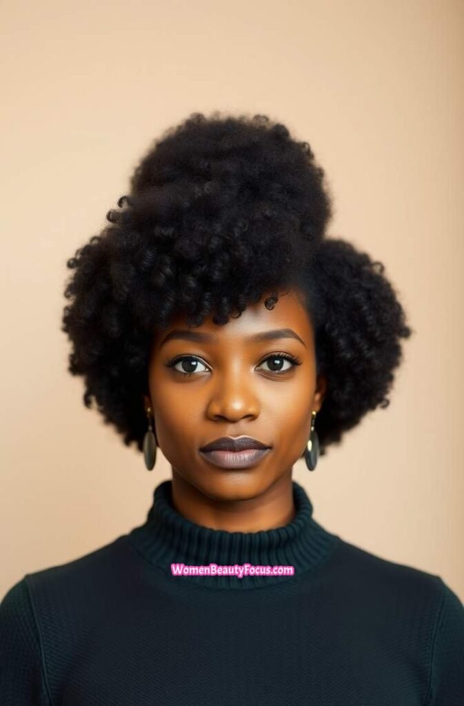 13. Crown Afro with Rounded Height Front View