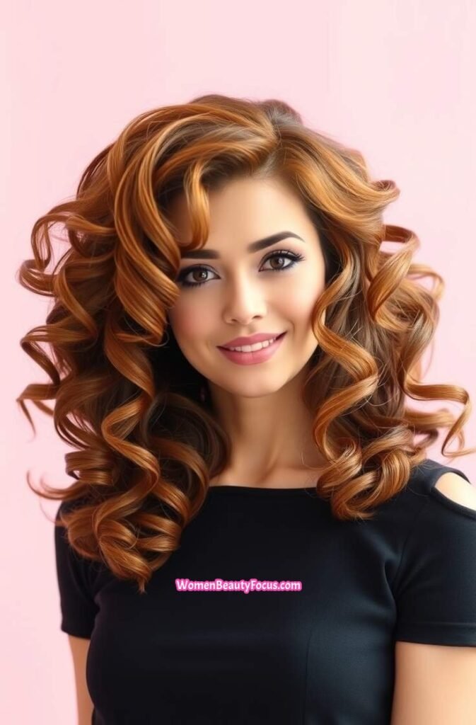 13. Glamorous Loose Curls FrontStraight View