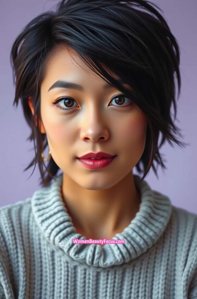 13. Shaggy Bob with Messy Texture FrontStraight View